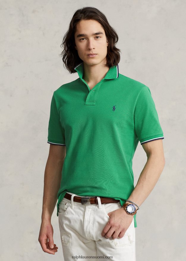 Ralph Lauren miehet klassinen istuvuus mesh-poolopaita 0Z24ZR589 optinen vihreä