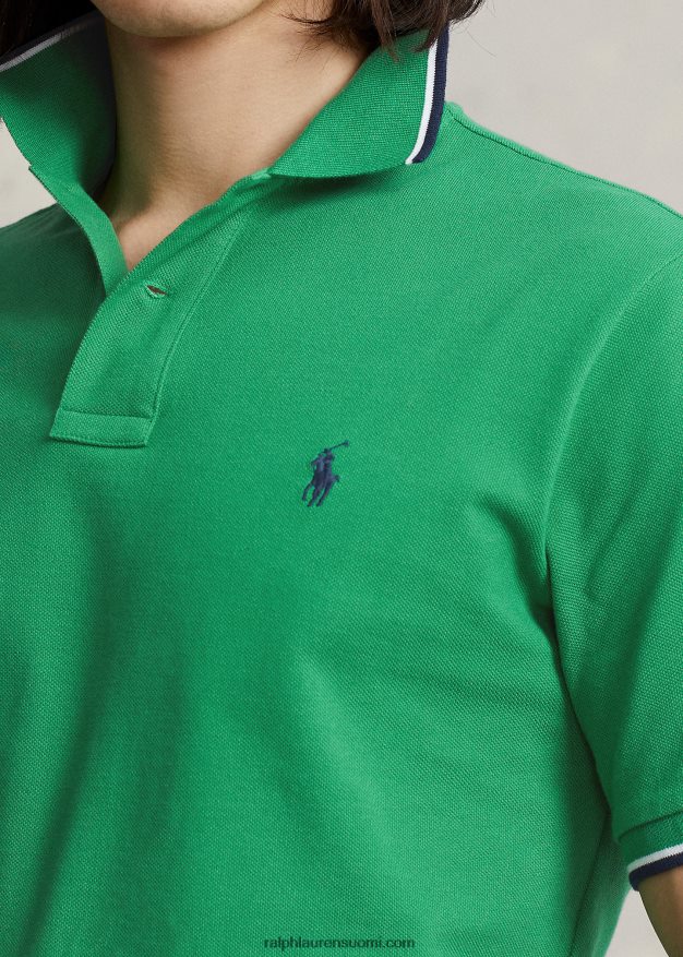 Ralph Lauren miehet klassinen istuvuus mesh-poolopaita 0Z24ZR589 optinen vihreä