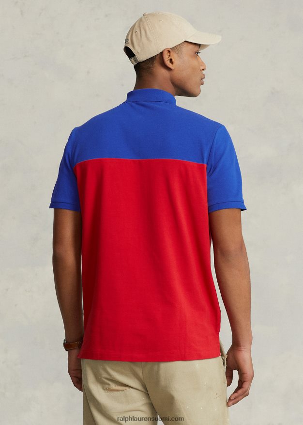 Ralph Lauren miehet klassinen istuvuus mesh utility poolopaita 0Z24ZR8453 rl 2000 punainen multi