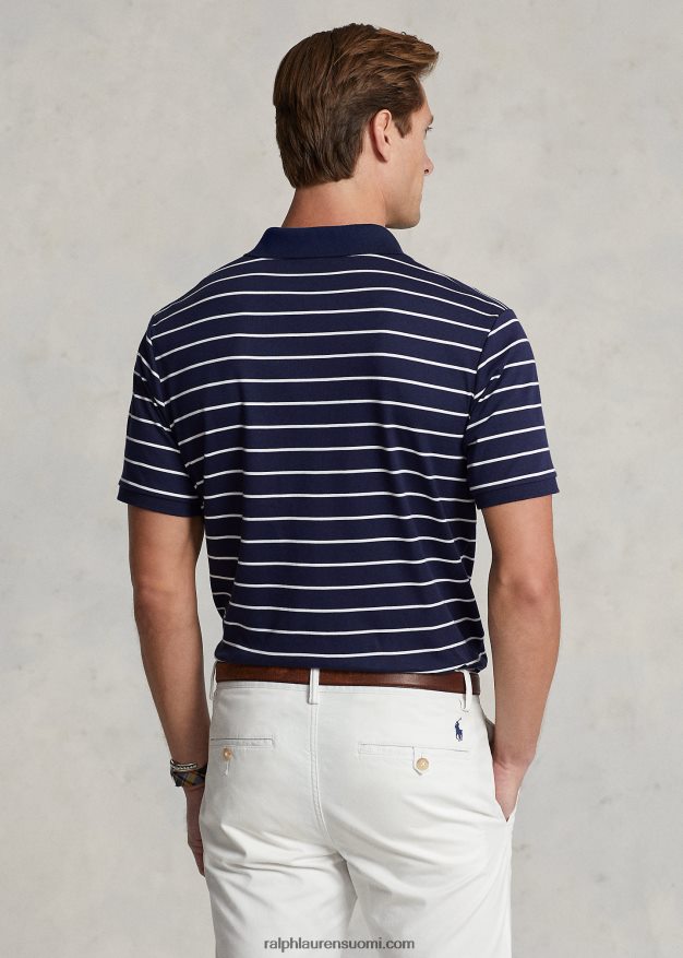 Ralph Lauren miehet klassinen istuvuus pehmeä puuvillainen poolopaita 0Z24ZR143 hienostunut laivasto/valkoinen