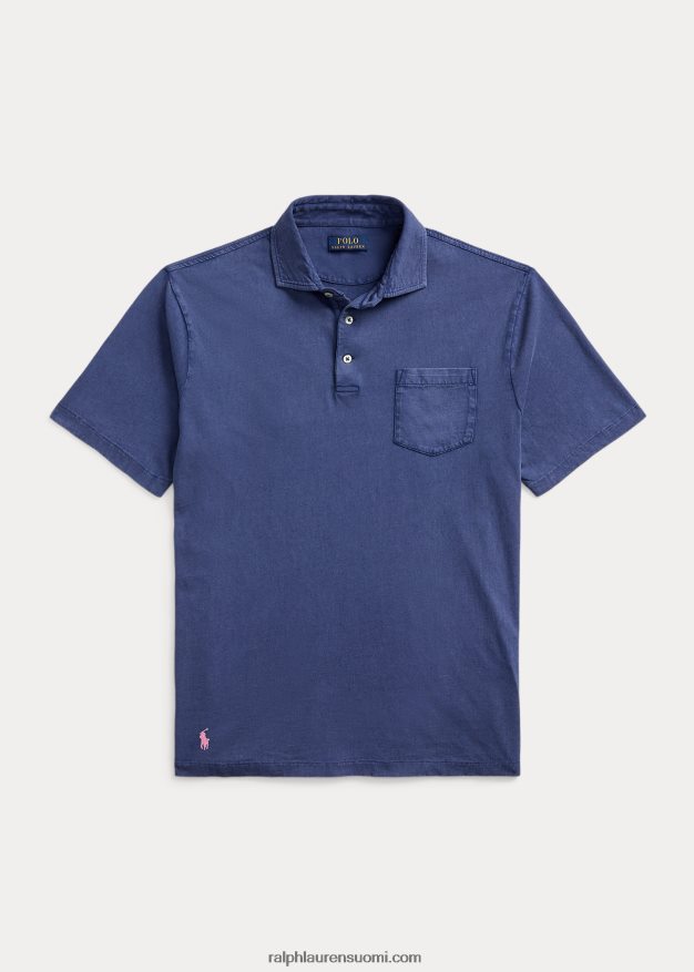 Ralph Lauren miehet klassinen istuvuus puuvilla-pellava poolopaita 0Z24ZR824 vaalea laivasto