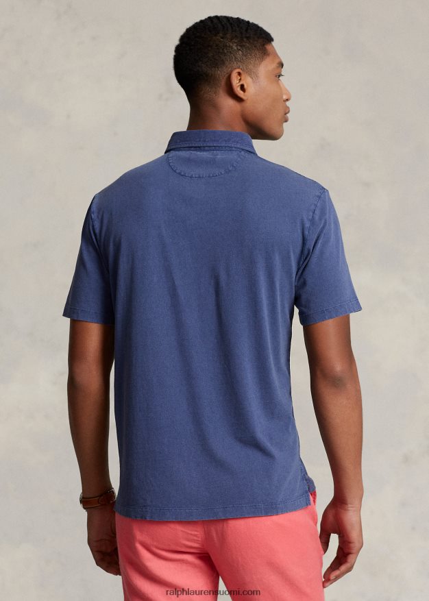 Ralph Lauren miehet klassinen istuvuus puuvilla-pellava poolopaita 0Z24ZR824 vaalea laivasto