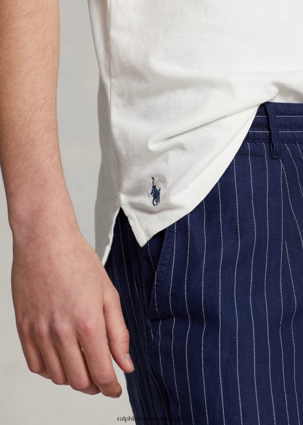 Ralph Lauren miehet klassinen istuvuus puuvilla-pellava poolopaita 0Z24ZR827 pergamentti kerma