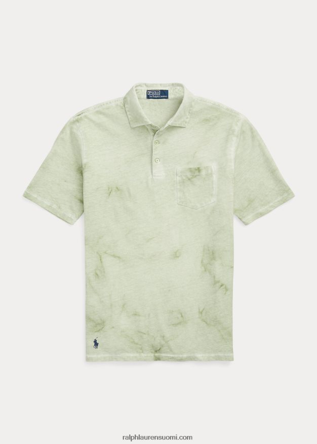 Ralph Lauren miehet klassinen istuvuus puuvilla-pellava poolopaita 0Z24ZR8621 haalistunut minttu