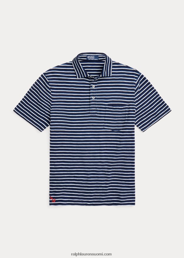 Ralph Lauren miehet klassinen istuvuus raidallinen jersey poolopaita 0Z24ZR8651 tumma indigo multi