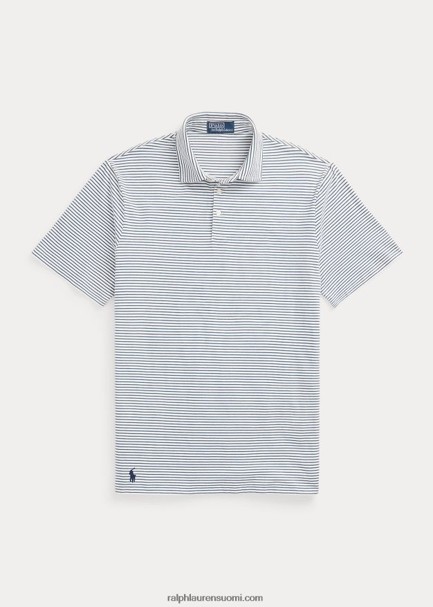 Ralph Lauren miehet klassinen istuvuus raidallinen jersey poolopaita 0Z24ZR905 nevis/clancy sininen