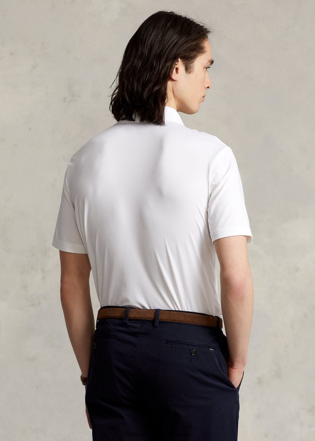 Ralph Lauren miehet klassinen istuvuus, suorituskykyinen poolopaita 0Z24ZR356 keraaminen valkoinen