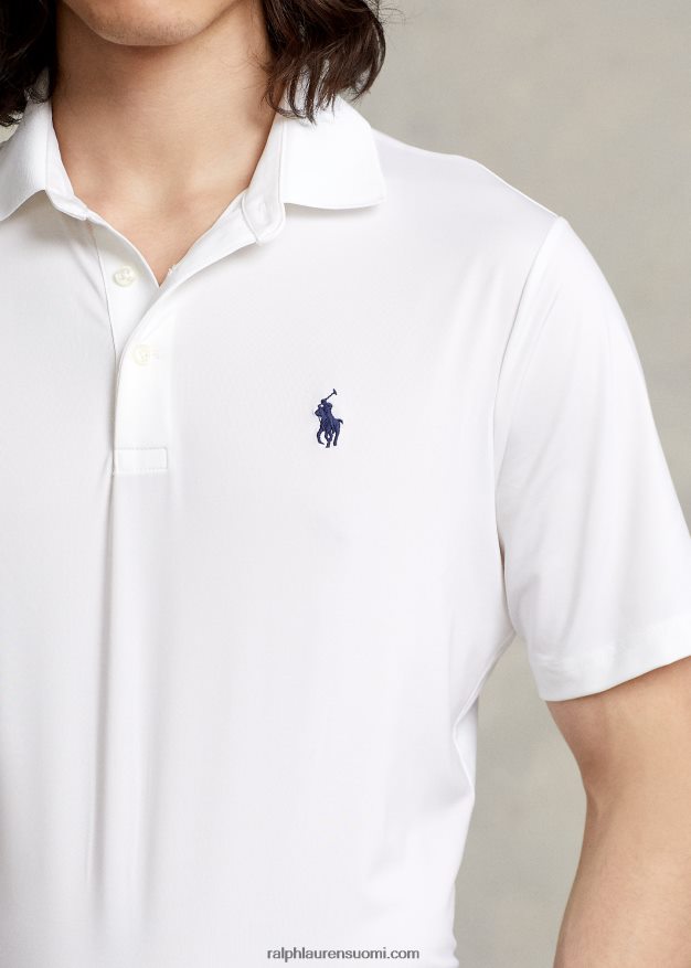 Ralph Lauren miehet klassinen istuvuus, suorituskykyinen poolopaita 0Z24ZR356 keraaminen valkoinen