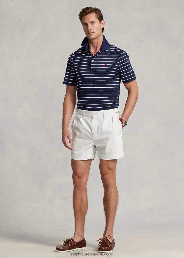 Ralph Lauren miehet klassinen istuvuus, suorituskykyinen poolopaita 0Z24ZR682 hienostunut laivasto/valkoinen