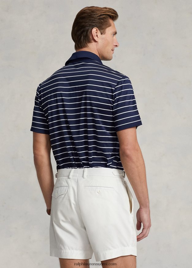 Ralph Lauren miehet klassinen istuvuus, suorituskykyinen poolopaita 0Z24ZR682 hienostunut laivasto/valkoinen