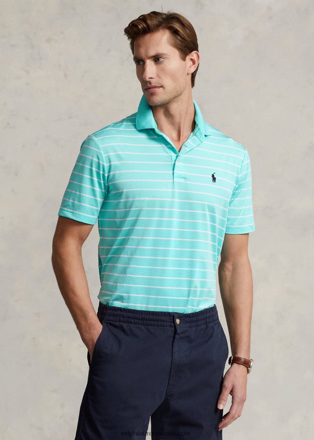 Ralph Lauren miehet klassinen istuvuus, suorituskykyinen poolopaita 0Z24ZR685 loma sininen/valkoinen