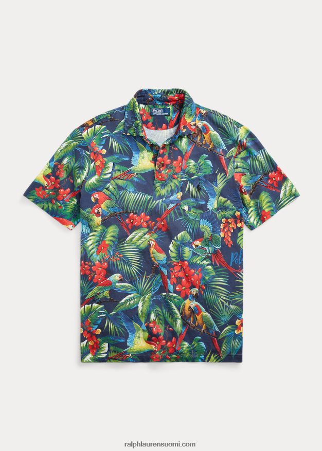 Ralph Lauren miehet klassinen istuvuus trooppinen trikoo poolopaita 0Z24ZR1027 papukaija moni