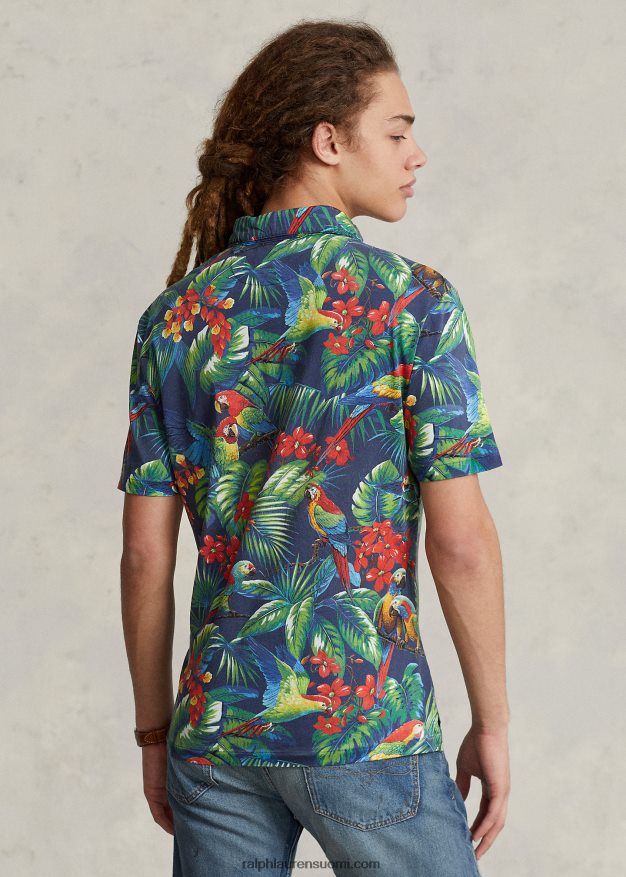 Ralph Lauren miehet klassinen istuvuus trooppinen trikoo poolopaita 0Z24ZR1027 papukaija moni