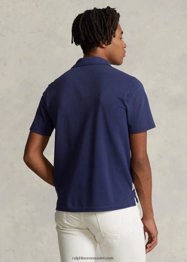 Ralph Lauren miehet klassinen istuvuus verkkotaskuinen poolopaita 0Z24ZR8485 tumma koboltti