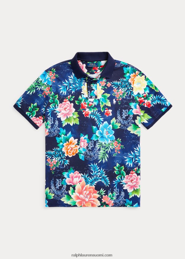 Ralph Lauren miehet klassinen kukkakuvioinen verkkopaita 0Z24ZR528 kukka syksy kuninkaallinen