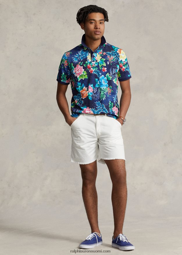 Ralph Lauren miehet klassinen kukkakuvioinen verkkopaita 0Z24ZR528 kukka syksy kuninkaallinen