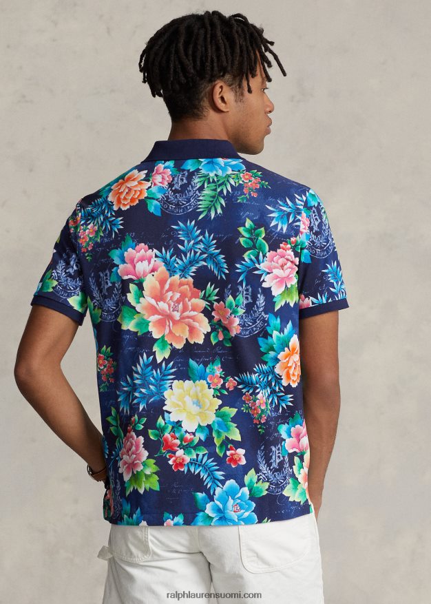 Ralph Lauren miehet klassinen kukkakuvioinen verkkopaita 0Z24ZR528 kukka syksy kuninkaallinen