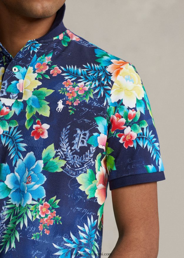 Ralph Lauren miehet klassinen kukkakuvioinen verkkopaita 0Z24ZR528 kukka syksy kuninkaallinen