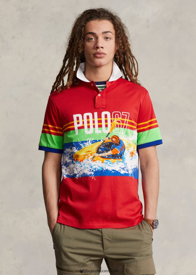 Ralph Lauren miehet klassinen malli, pehmeä puuvillainen poolopaita 0Z24ZR778 67 printti