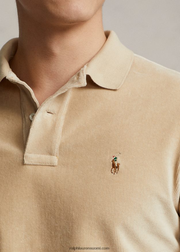 Ralph Lauren miehet klassinen neulottu vakosamettipusero 0Z24ZR1086 hiekkadyyni