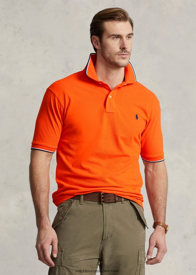 Ralph Lauren miehet mesh pikeepaita 0Z24ZR1354 purjehtiva oranssi