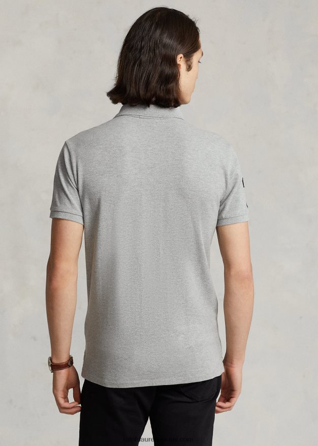 Ralph Lauren miehet mukautettu ohut iso poniverkkopaita 0Z24ZR847 ja kanervan päällä