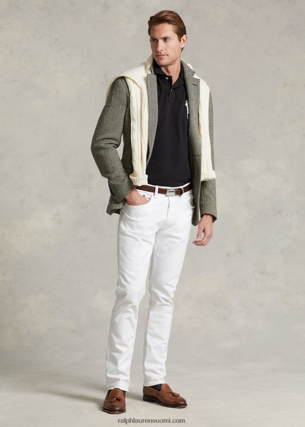 Ralph Lauren miehet mukautettu ohut iso poniverkkopaita 0Z24ZR849 musta