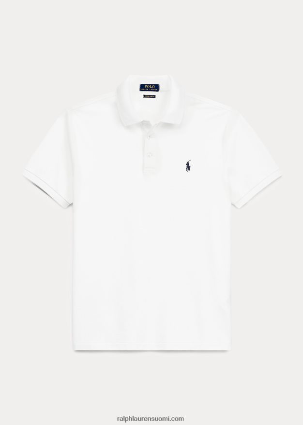 Ralph Lauren miehet mukautettu ohut joustava verkkopaita 0Z24ZR526 valkoinen