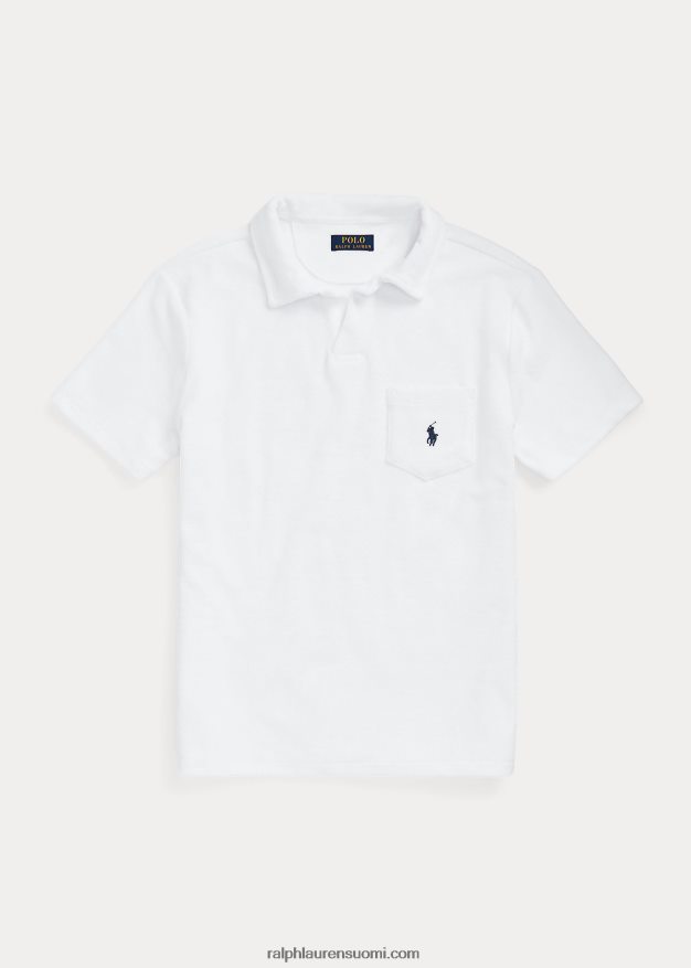 Ralph Lauren miehet mukautettu slim fit frotee poolopaita 0Z24ZR556 valkoinen