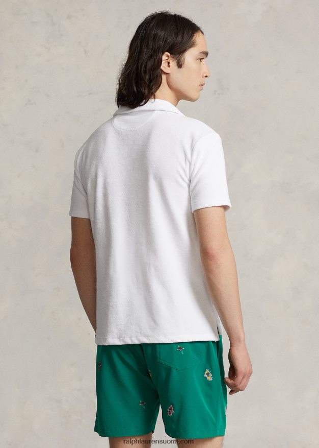 Ralph Lauren miehet mukautettu slim fit frotee poolopaita 0Z24ZR556 valkoinen