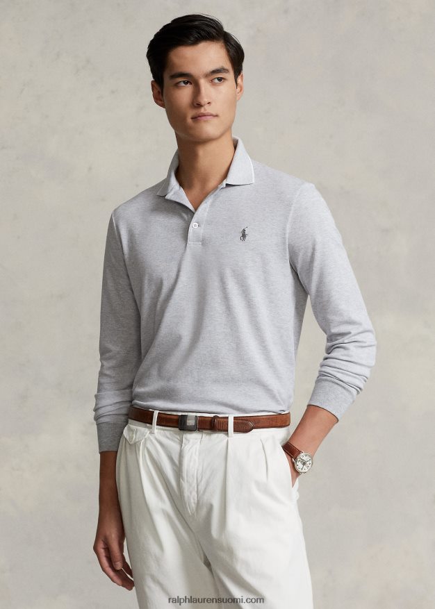 Ralph Lauren miehet mukautettu slim fit linnunsilmä poolopaita 0Z24ZR938 ja kanervan päällä