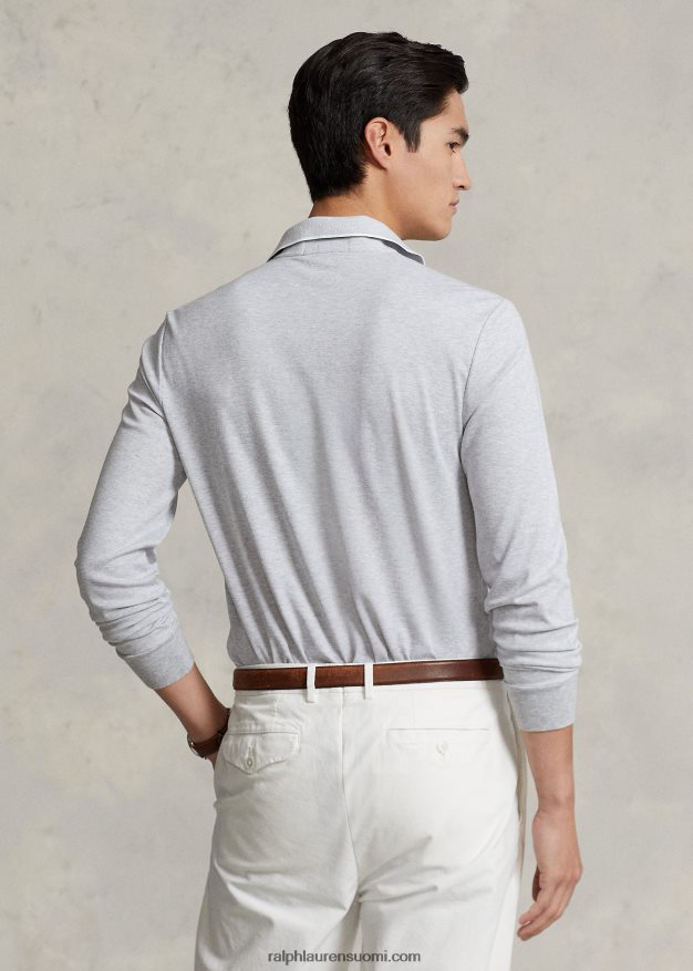 Ralph Lauren miehet mukautettu slim fit linnunsilmä poolopaita 0Z24ZR938 ja kanervan päällä