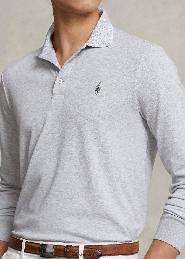 Ralph Lauren miehet mukautettu slim fit linnunsilmä poolopaita 0Z24ZR938 ja kanervan päällä