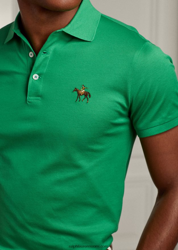 Ralph Lauren miehet mukautettu slim fit pikee poolopaita 0Z24ZR56 merenkulun vihreä