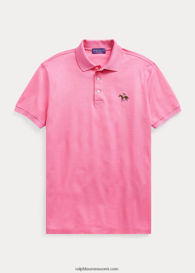 Ralph Lauren miehet mukautettu slim fit pikee poolopaita 0Z24ZR64 klassinen kirkkaan pinkki