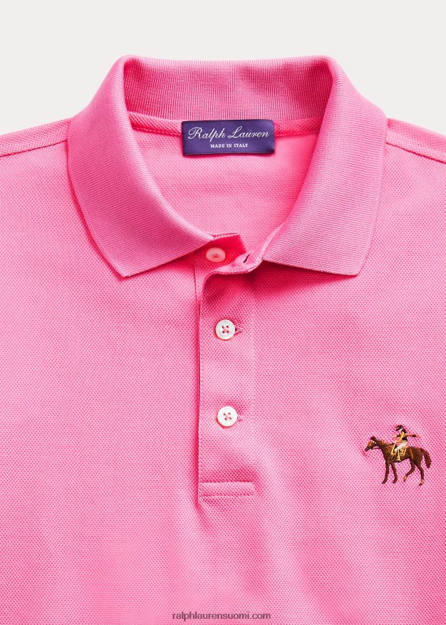 Ralph Lauren miehet mukautettu slim fit pikee poolopaita 0Z24ZR64 klassinen kirkkaan pinkki