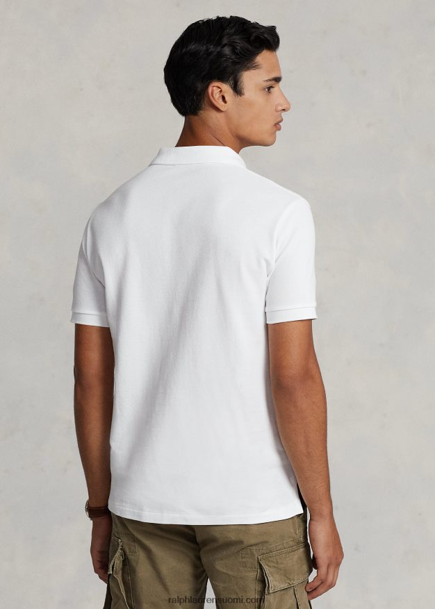Ralph Lauren miehet mukautettu slim fit poolo bear poolopaita 0Z24ZR1206 valkoinen