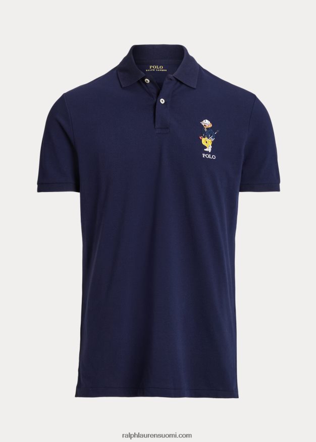 Ralph Lauren miehet mukautettu slim suorituskyky karhu poolopaita 0Z24ZR531 hienostunut laivasto