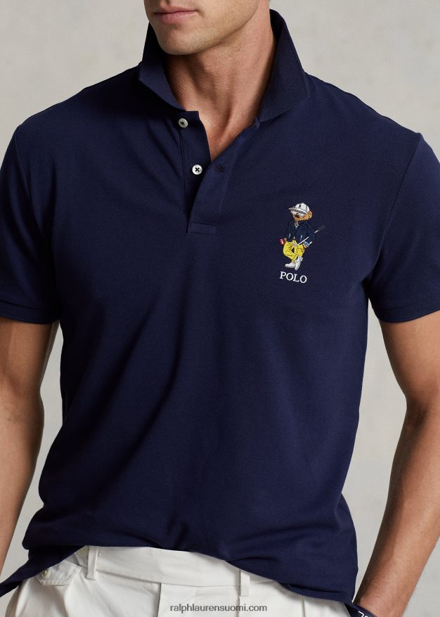 Ralph Lauren miehet mukautettu slim suorituskyky karhu poolopaita 0Z24ZR531 hienostunut laivasto