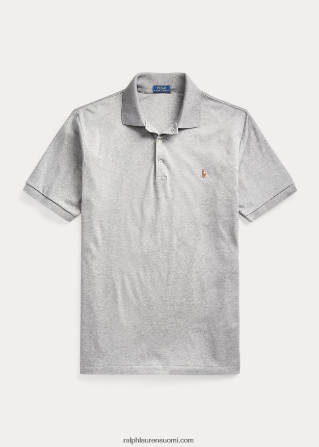Ralph Lauren miehet pehmeä puuvillainen poolopaita 0Z24ZR1533 teräksinen kanerva