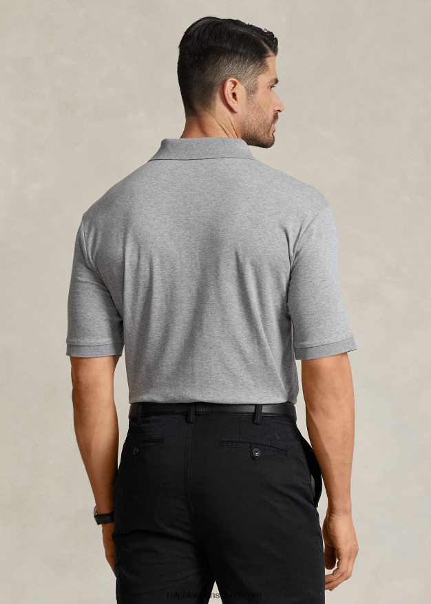 Ralph Lauren miehet pehmeä puuvillainen poolopaita 0Z24ZR1533 teräksinen kanerva