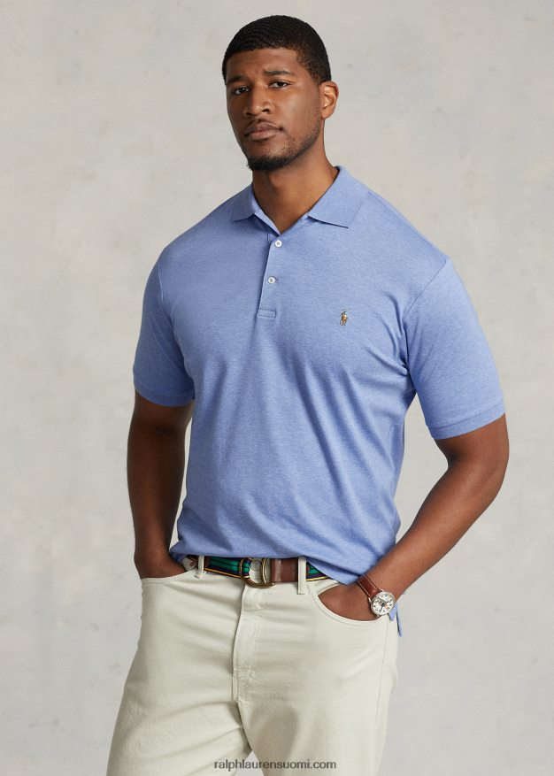 Ralph Lauren miehet pehmeä puuvillainen poolopaita 0Z24ZR1535 pehmeä kuninkaallinen kanerva