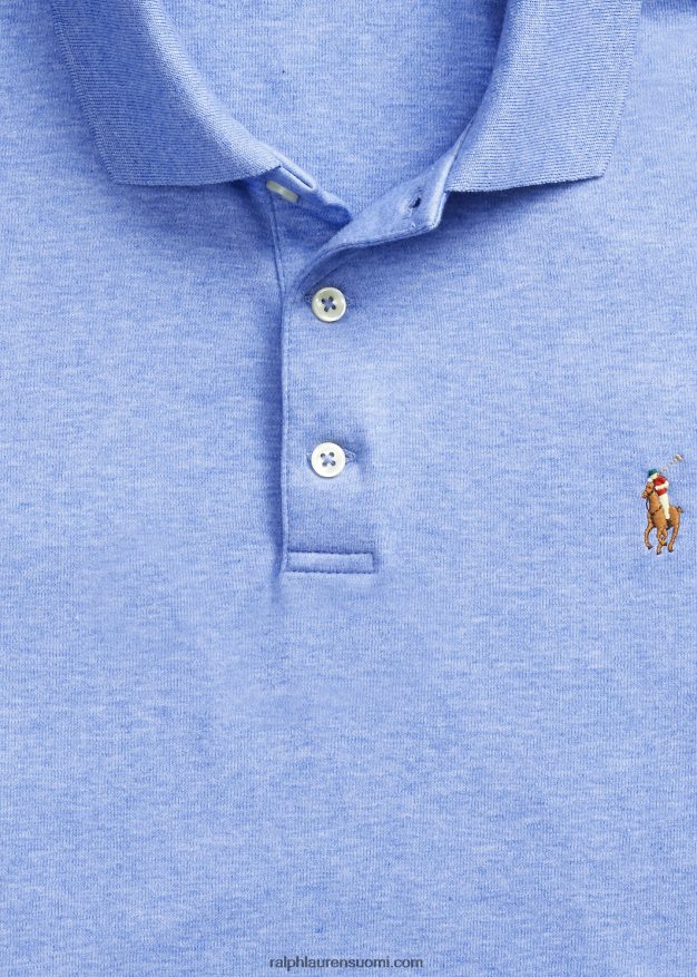 Ralph Lauren miehet pehmeä puuvillainen poolopaita 0Z24ZR1535 pehmeä kuninkaallinen kanerva