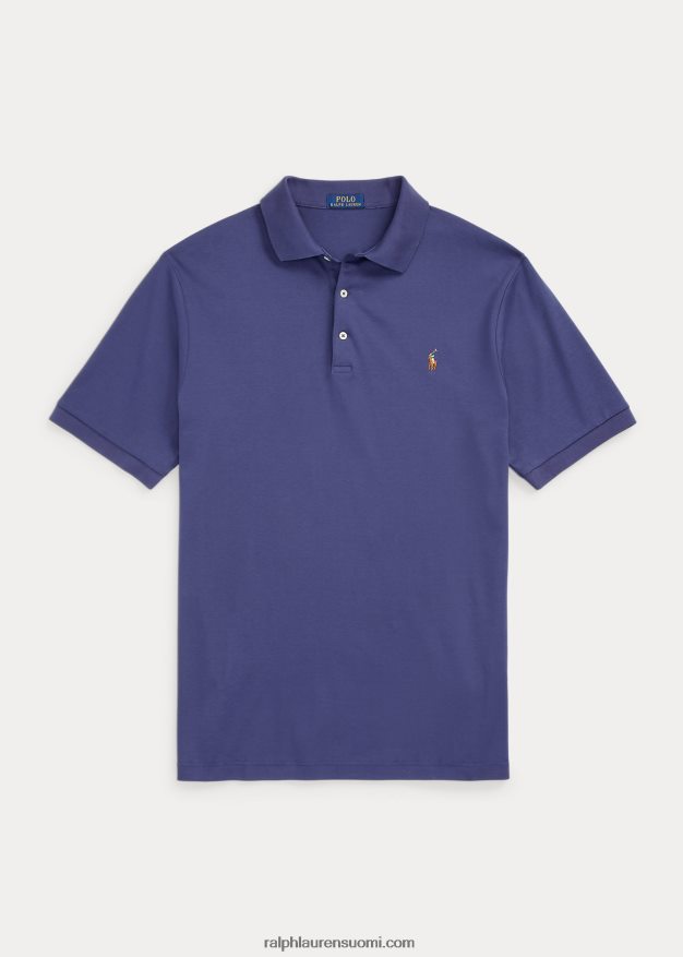 Ralph Lauren miehet pehmeä puuvillainen poolopaita 0Z24ZR1537 venevaja laivasto