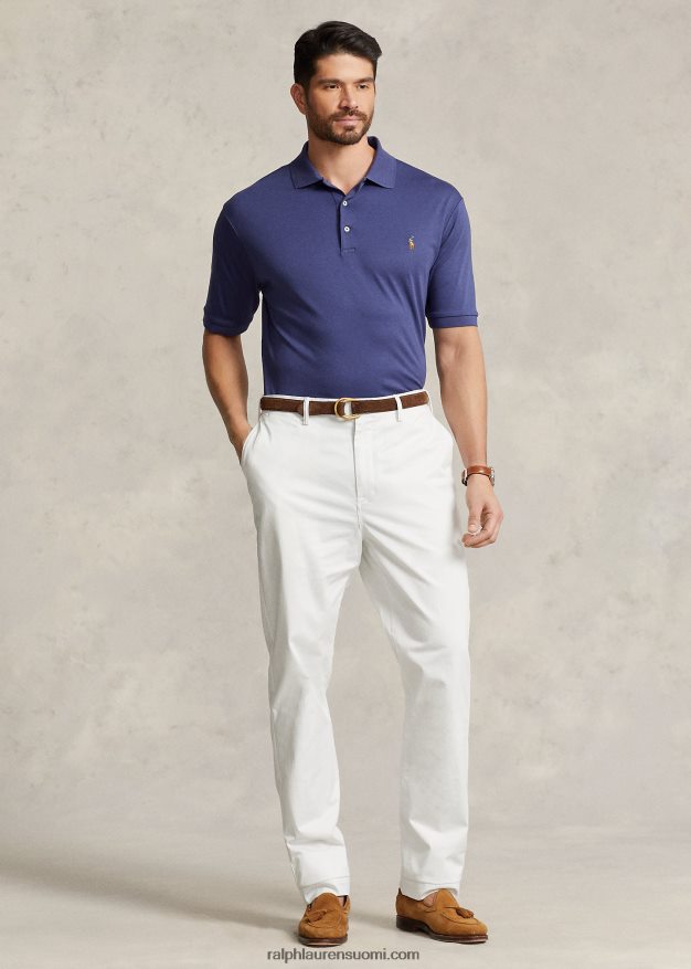 Ralph Lauren miehet pehmeä puuvillainen poolopaita 0Z24ZR1537 venevaja laivasto