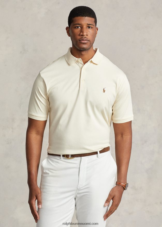 Ralph Lauren miehet pehmeä puuvillainen poolopaita 0Z24ZR1539 ohje kerma