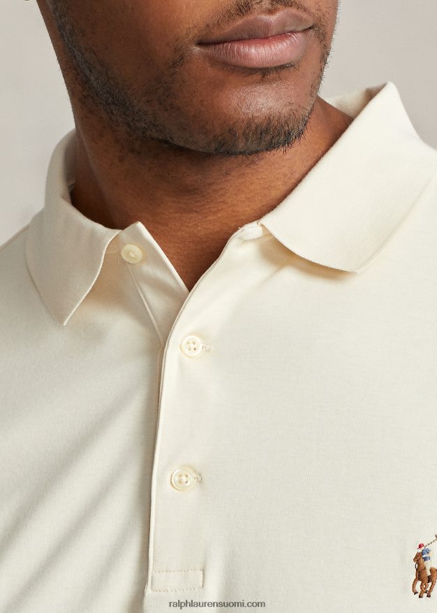 Ralph Lauren miehet pehmeä puuvillainen poolopaita 0Z24ZR1539 ohje kerma