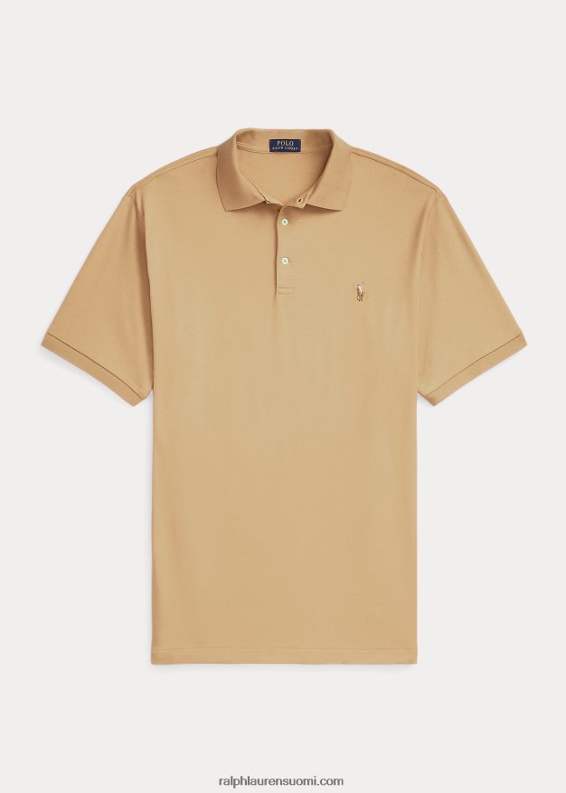 Ralph Lauren miehet pehmeä puuvillainen poolopaita 0Z24ZR1540 kahvilanrusketus