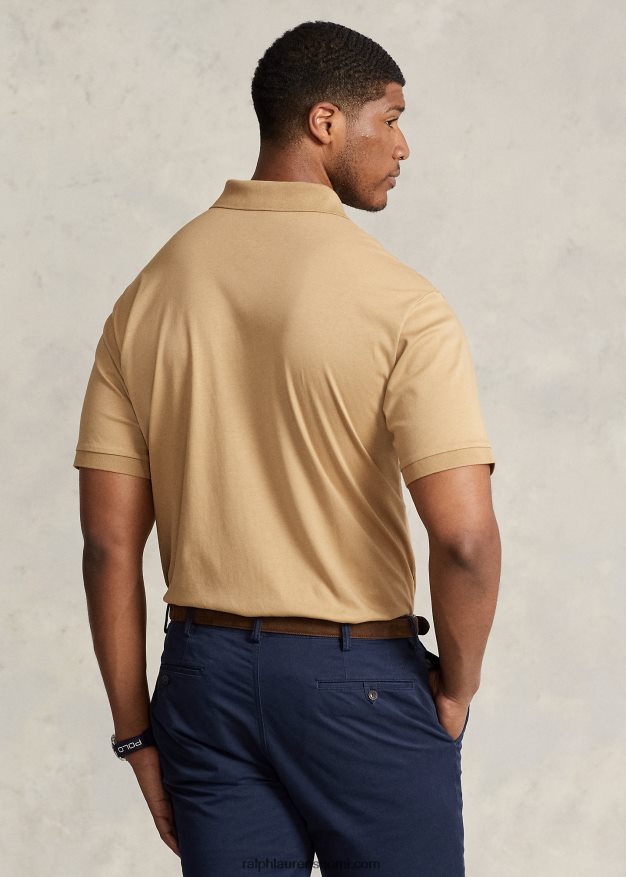 Ralph Lauren miehet pehmeä puuvillainen poolopaita 0Z24ZR1540 kahvilanrusketus