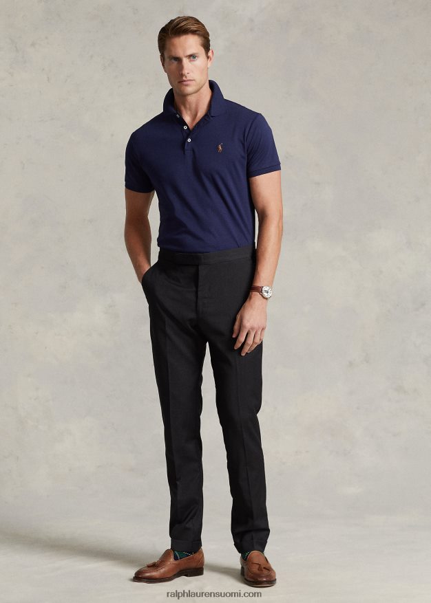 Ralph Lauren miehet pehmeä puuvillainen poolopaita - sopii kaikkiin 0Z24ZR188 hienostunut laivasto